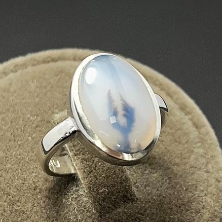   انگشتر عقیق شجری  قائنات رکاب صفوی ساده دست سازمحصول