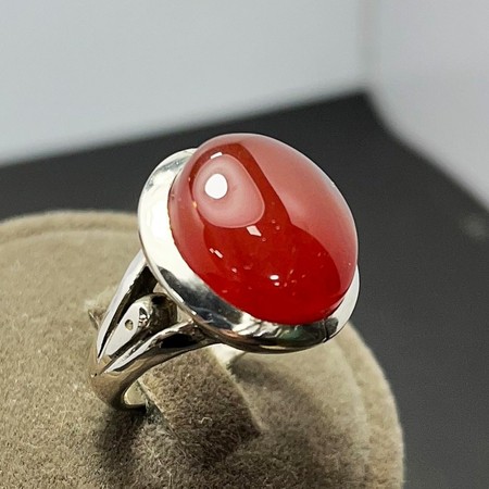   انگشتر عقیق سرخ یمنی رکاب صفوی دست سازمحصول