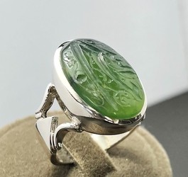 انگشتر یشم افغان اصل دستنویس حسبی الله