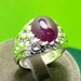 انگشتر یاقوت سرخ استار رکاب نقره 925 1شماره 