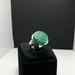 انگشتر عقیق سبز طبیعی دستویس حسین جانم رکاب صفوی دست ساز2شماره 