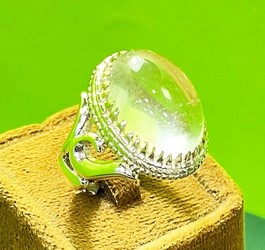 انگشتر درّ نجف رکاب نقره طرح یاعلی 