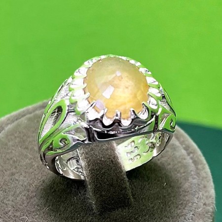   انگشتر یاقوت زرد رکاب نقره صفویمحصول