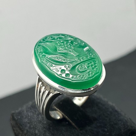   انگشتر عقیق سبز آبدار دستنویس یا رقیه (س)محصول