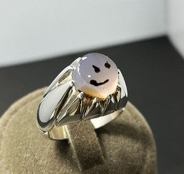 انگشتر شجر کلکسیونی طرح لبخند رکاب هشت ترک 