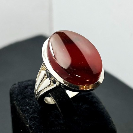   انگشتر عقیق سرخ یمن رکاب نقره عیار 925محصول