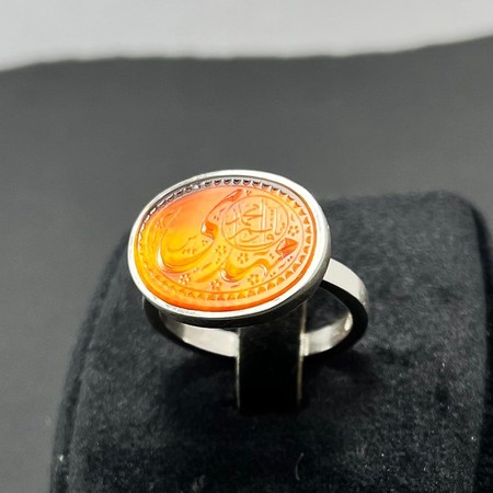   انگشتر عقیق پرتقالی یمنی دستنویس مهدی (عج)محصول