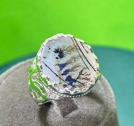 انگشتر شجر قائنات رکاب نقره طرح یاحسین (ع)