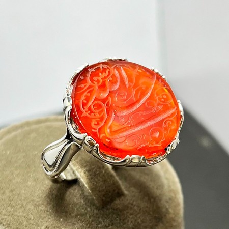   انگشتر عقیق سرخ خراسانی دستنویس حسبی اللهمحصول