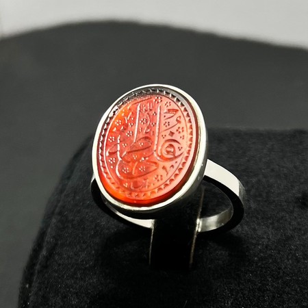   انگشتر عقیق سرخ یمنی دستنویس علی و فاطمه محصول