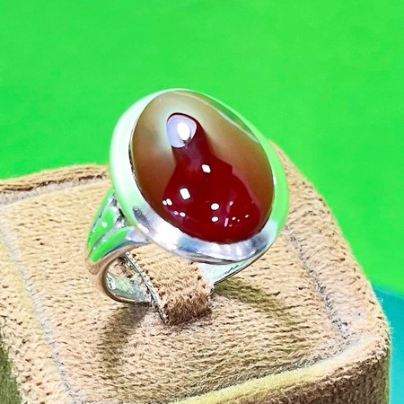   انگشتر عقیق سرخ یمنی رکاب نقره صفوی ظریفمحصول