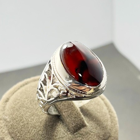   انگشتر عقیق سرخ یمنی  رکاب نقره طرح فیلی شبکه ایمحصول