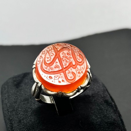   انگشتر عقیق پرتقالی یمنی دستنویس یا زینب (س)محصول