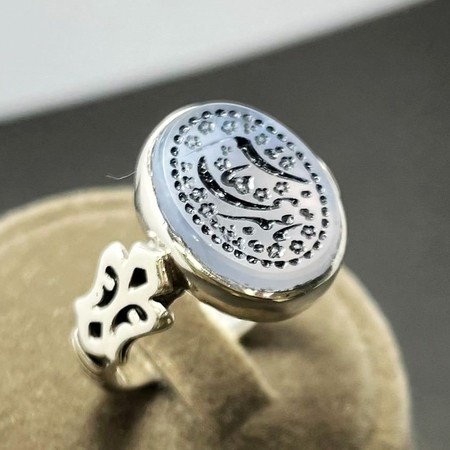   انگشتر عقیق کبود یمنی دستنویس یا قمر بنی هاشممحصول