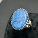 انگشتر عقیق آبی دستنویس یا رقیه (س)1شماره 