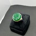 انگشتر عقیق سبز طبیعی دستنویس یا اباعبدالله (ع)2شماره 