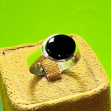   انگشتر عقیق مشکی طبیعی رکاب نقره طرح صفویمحصول