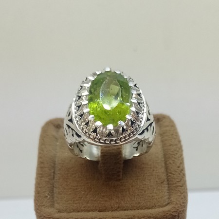   انگشتر نقره مردانه زبرجد اصل آفریقایی رکاب فیلی شبکه ایمحصول